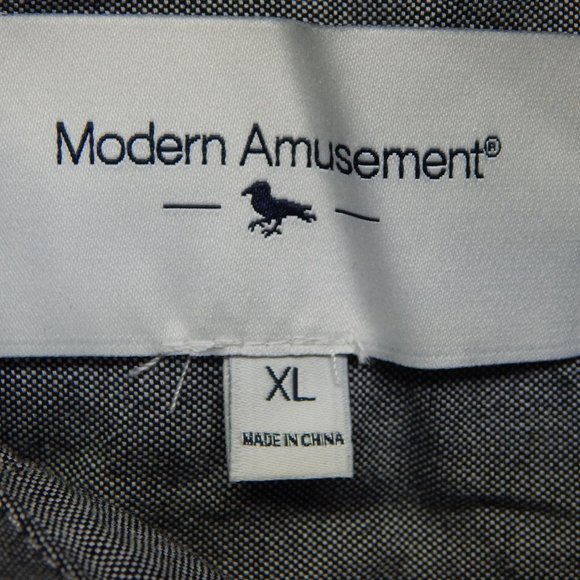 Long Sleeve Button Down Shirt Size XL Mens Modern Amusement PacSun Gray - Picture 7 of 10